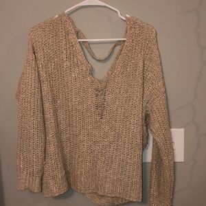 very soft tan sweater